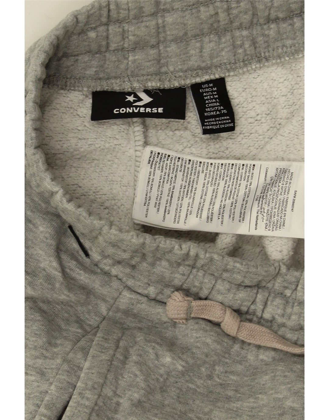 CONVERSE Pantaloni de trening pentru femei Joggeri UK 14 Bumbac gri mediu