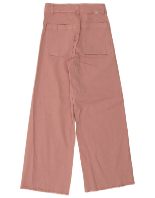 Billabong Womens Wide Leg Casual Trousers W27 L27 Pink Cotton