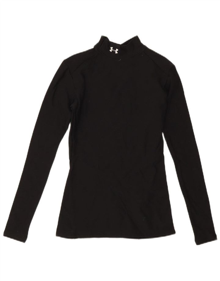 Top pentru femei Under Armour cu mânecă lungă UK 10 Small Black Nylon