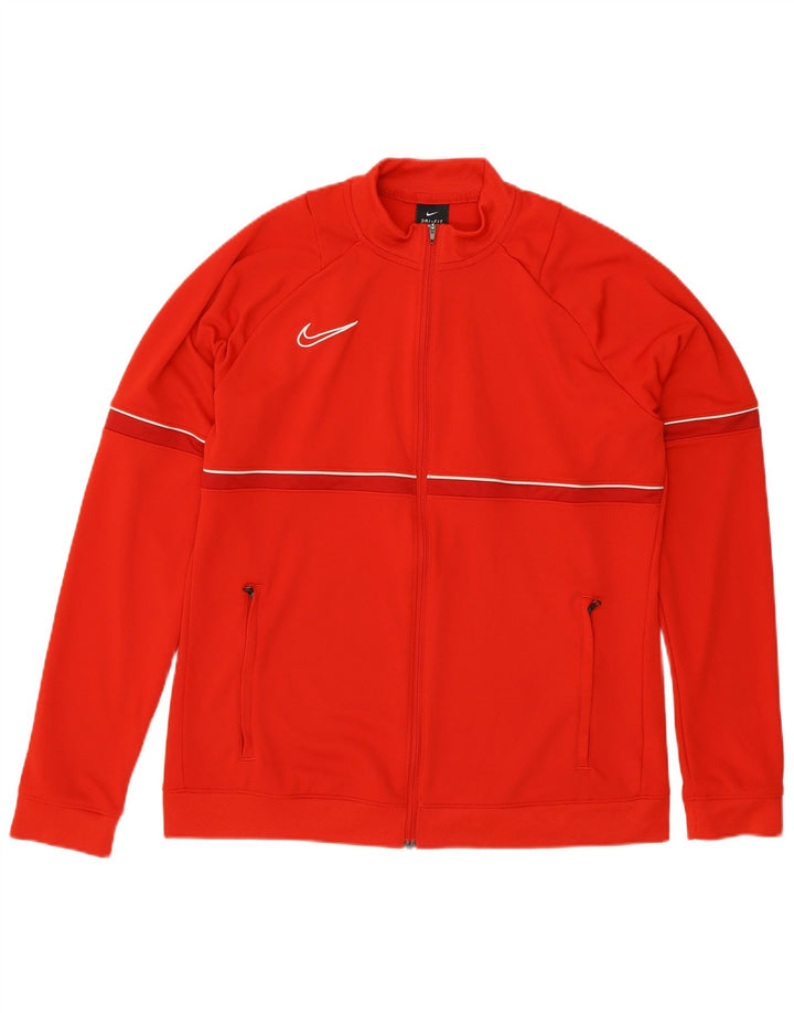 Jachetă de top pentru trening Nike Dri Fit pentru bărbați, mare, roșu, poliester