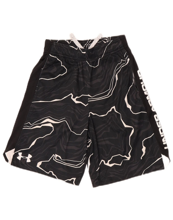 Pantaloni scurți sport grafic Under Armour pentru băieți 7-8 ani mici sport negri