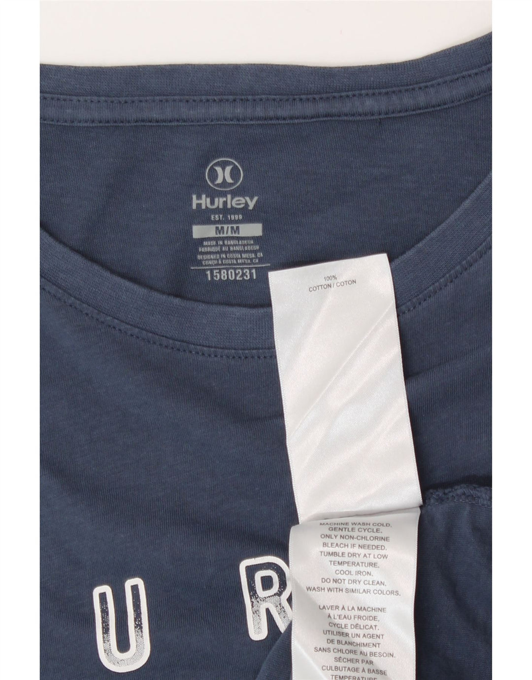 Tricou grafic pentru bărbați Hurley Top mediu din bumbac bleumarin