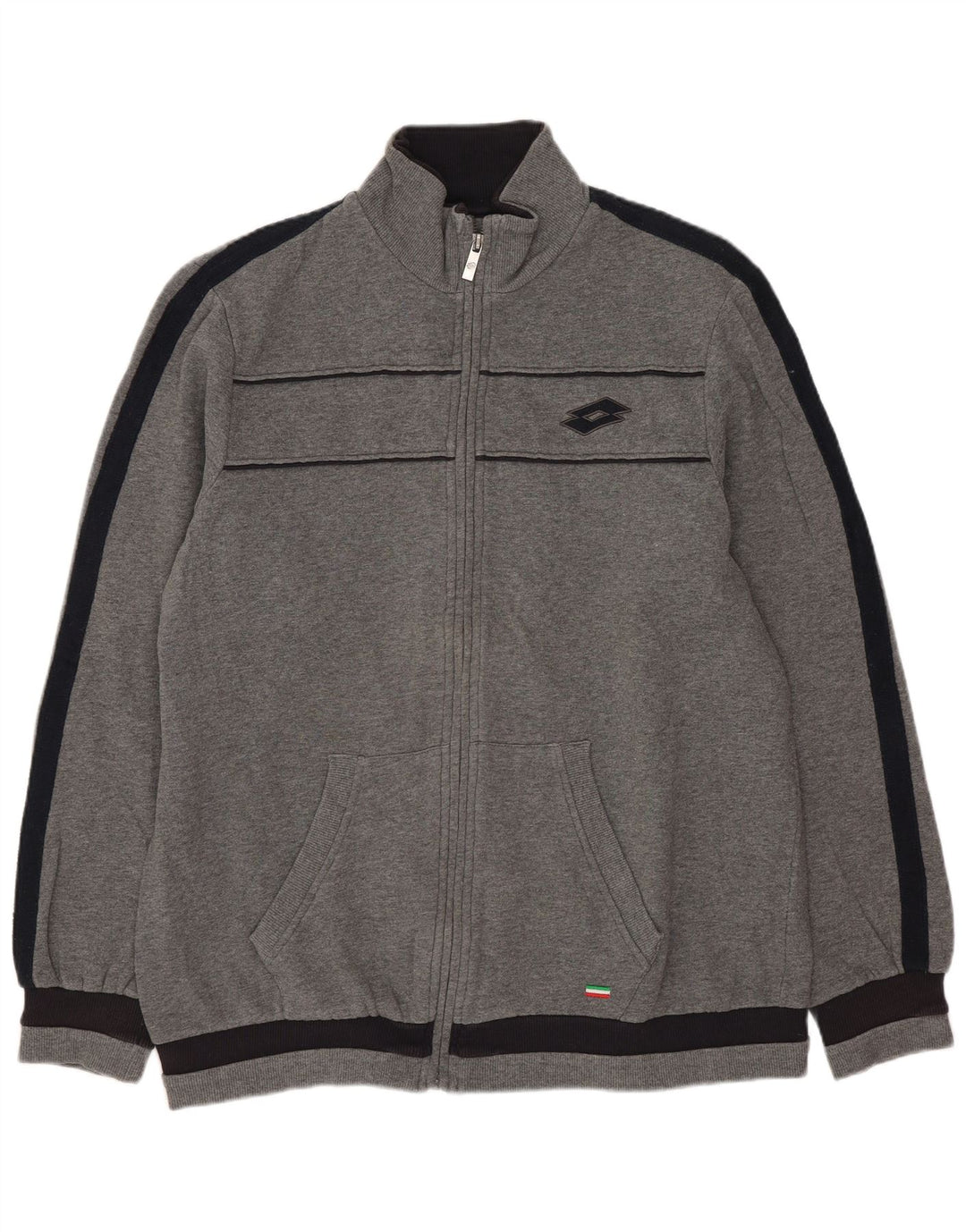 Jachetă de trening pentru bărbați Lotto, mare, gri din bumbac color bloc