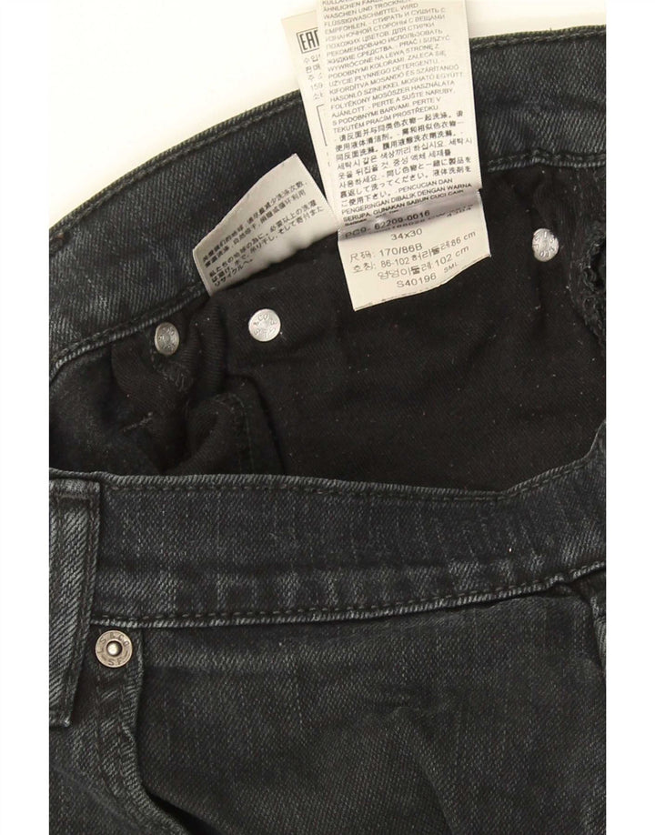 Blugi slim pentru bărbați Levi's W34 L30 bumbac negru