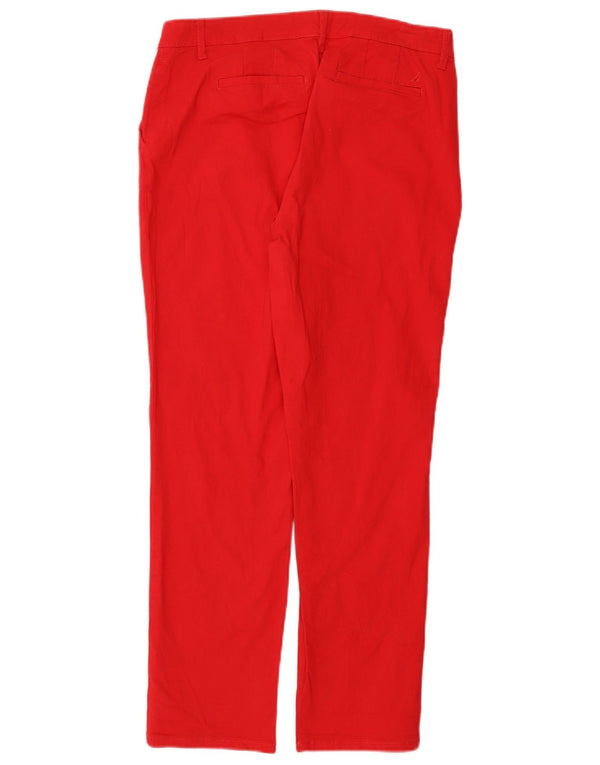 Pantaloni chino subțiri Nautica pentru femei US 8 Medium W30 L28 Bumbac roșu