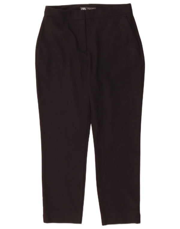 Pantaloni chino conici pentru femei Zara EU 36 XS L26 L26 Poliester negru