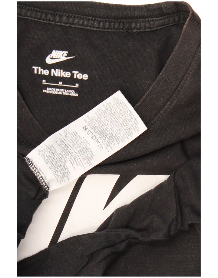 Tricou grafic pentru bărbați NIKE Top mediu negru bumbac