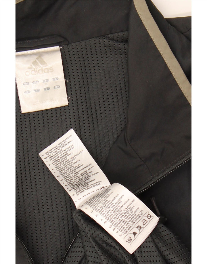 ADIDAS Mens Rain Jacket XL Black Polyester