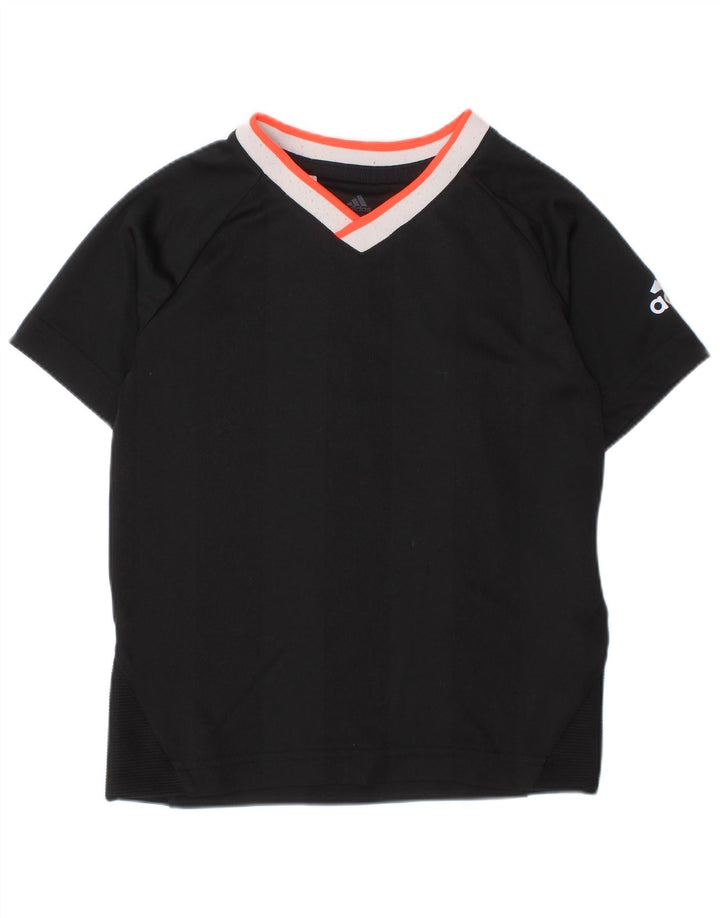 Tricou Climalite ADIDAS pentru băieți Top 4-5 ani Poliester negru mic