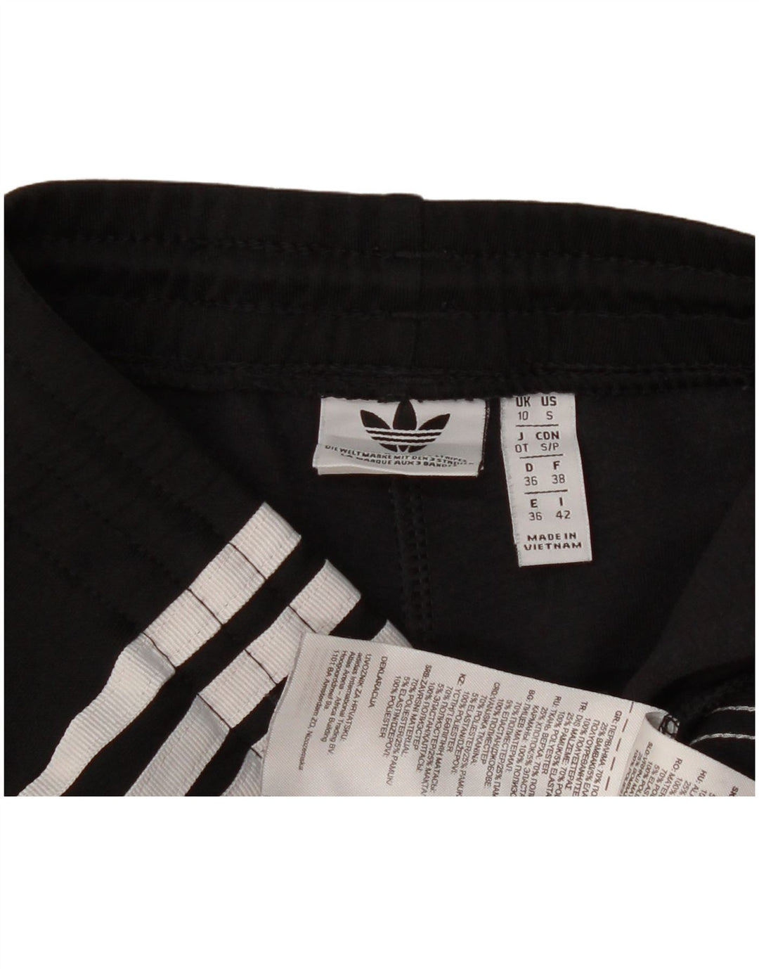 Pantaloni de trening Adidas pentru femei UK 10 Poliester negru mic