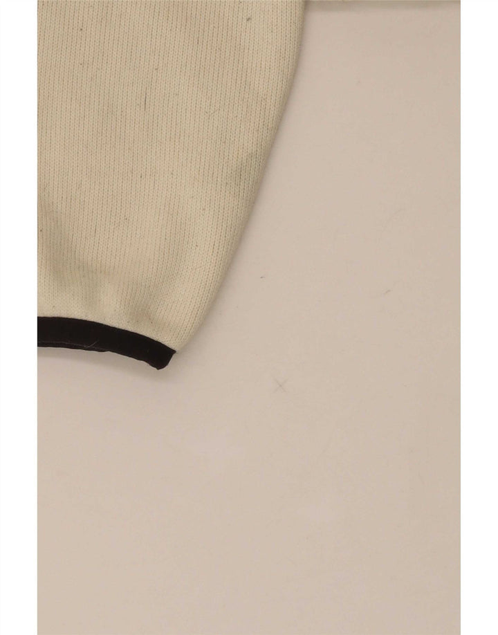 Dkny Pulover supradimensionat pentru femei, cu fermoar 1/4, UK 6 XS, poliester alb