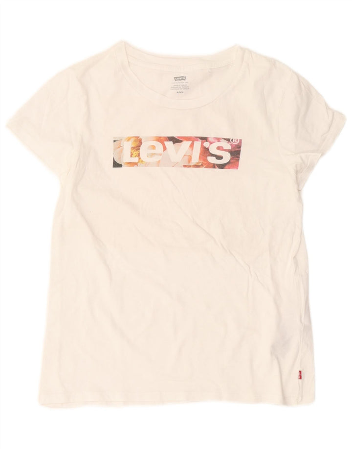Tricou grafic Levi's pentru femei Top UK 12 Medium White Bumbac