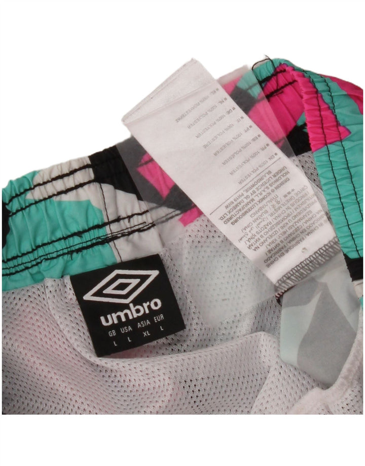 UMBRO Pantaloni scurți de înot pentru bărbați Poliester geometric multicolor mare