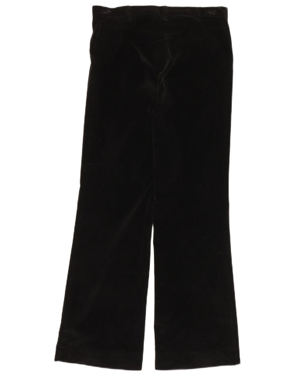 Max Mara Pantaloni de weekend pentru femei Bootcut din velur UK 10 Small W30 L32 Negru