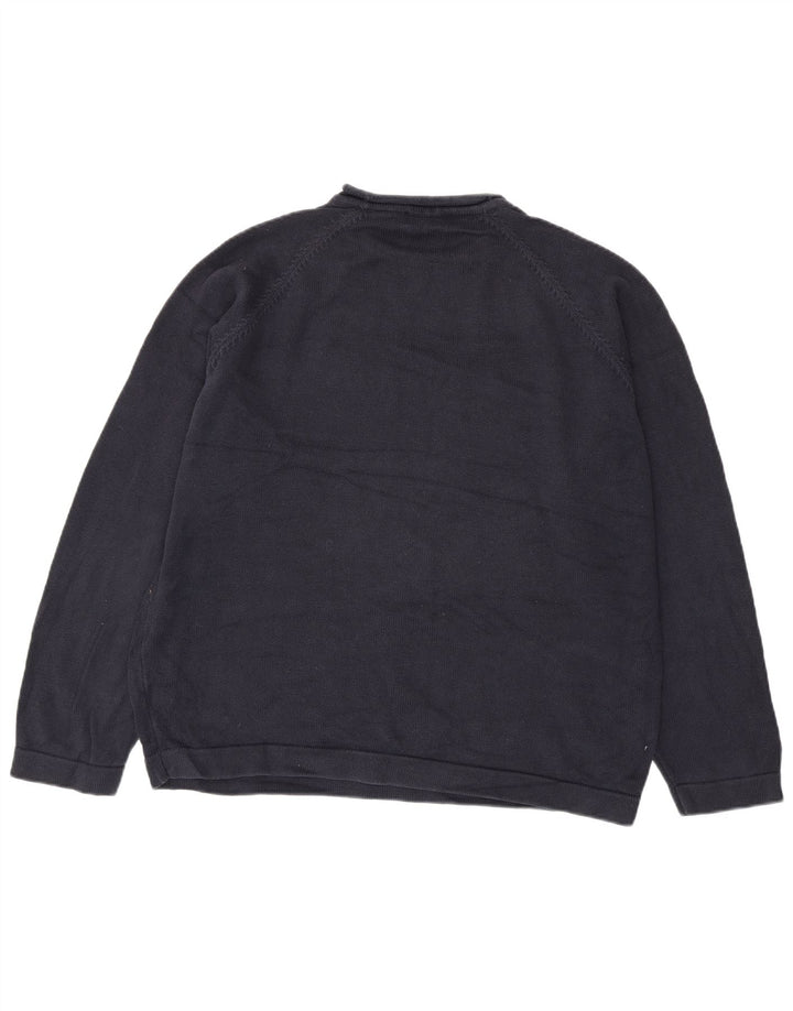 Pulover pentru bărbați Marks & Spencer, cu gât crew, 2XL, bumbac bleumarin