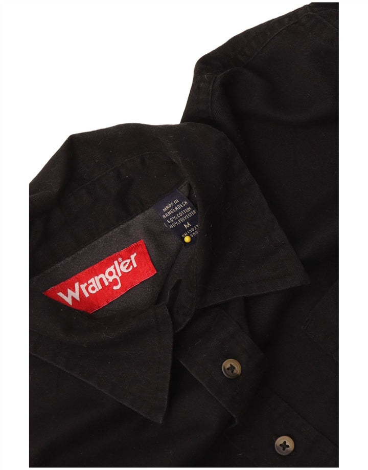 Cămașă pentru bărbați Wrangler, bumbac mediu negru