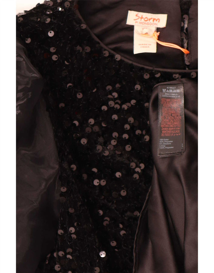 Monsoon Girls Paiete Rochie A-Line 12-13 Ani Negru Poliester