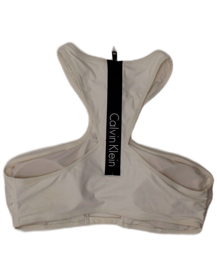Costum de baie grafic Calvin Klein pentru femei, poliester alb mare