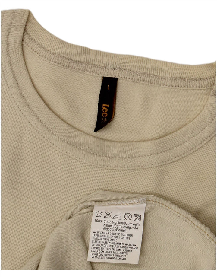 Tricou pentru femei Lee Top UK 14 mare, bej, bumbac