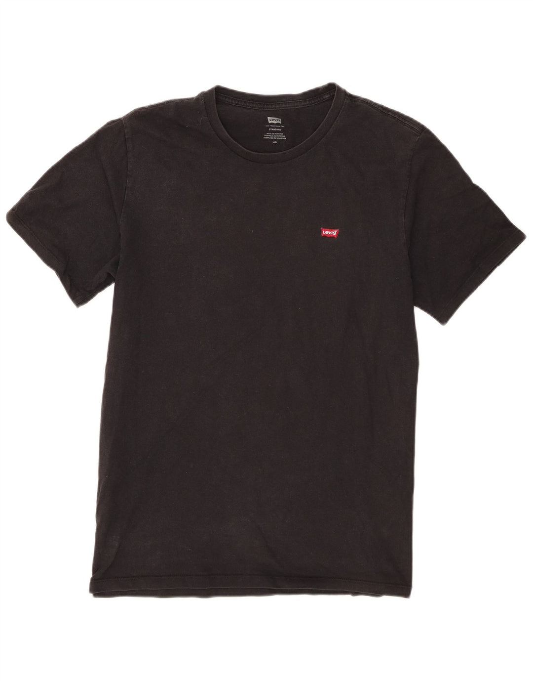 Tricou standard pentru bărbați Levi's Top mare din bumbac negru