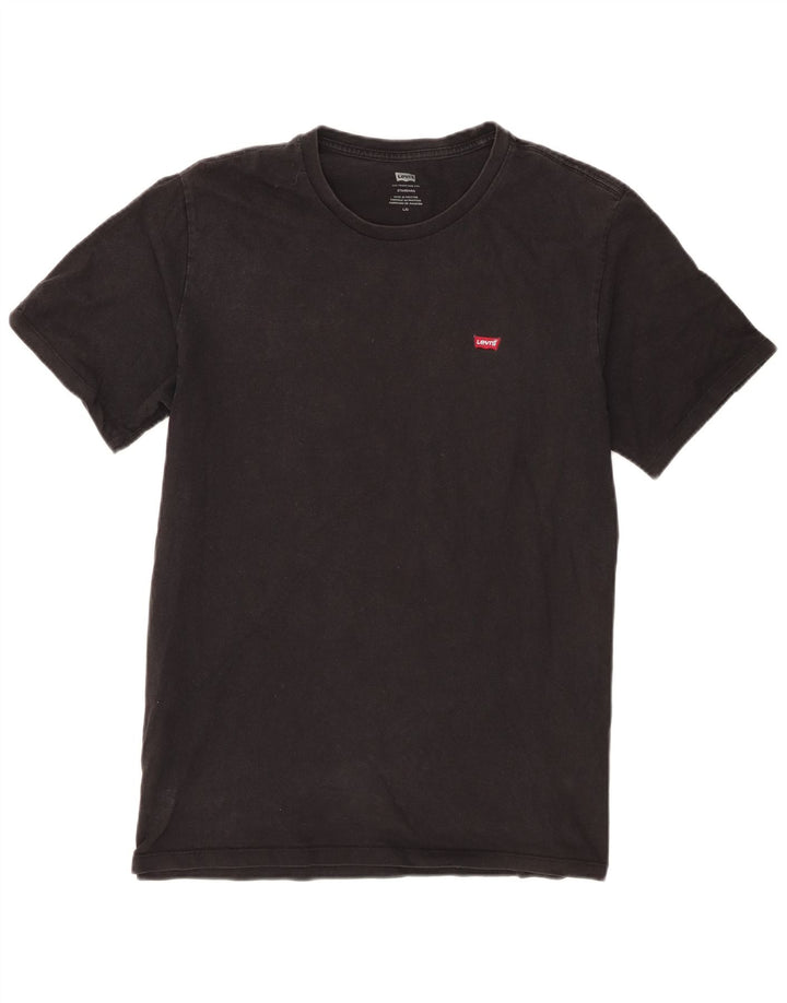 Tricou standard pentru bărbați Levi's Top mare din bumbac negru