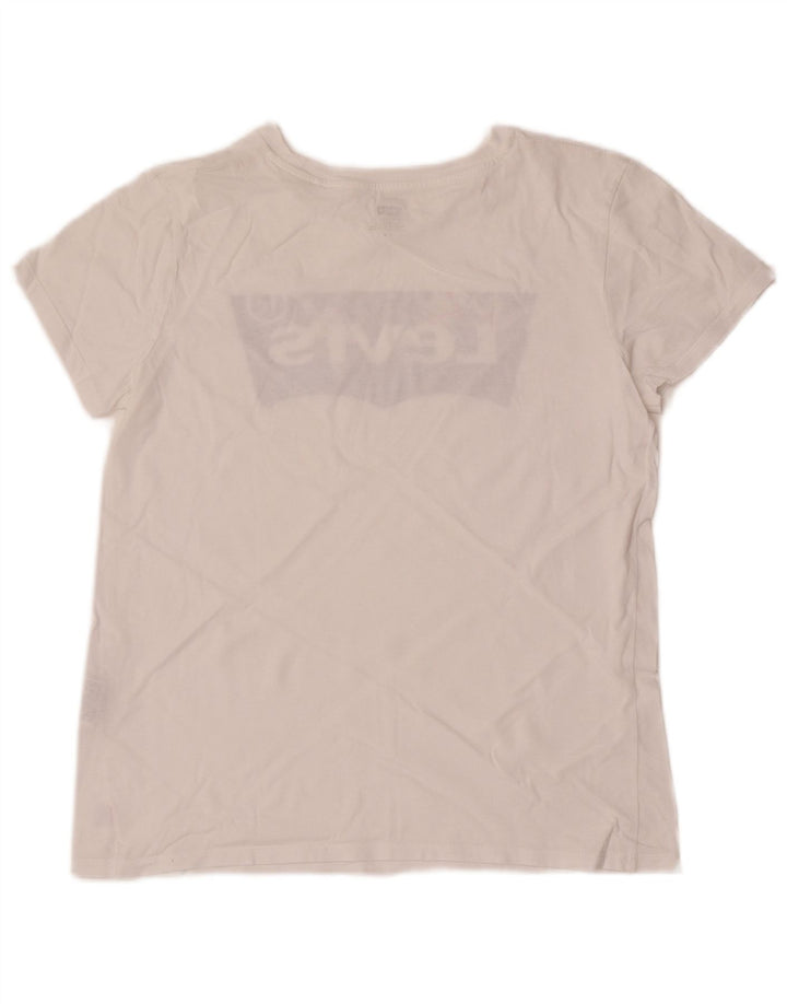 Tricou grafic Levi's pentru femei Top UK 12 Medium White Bumbac