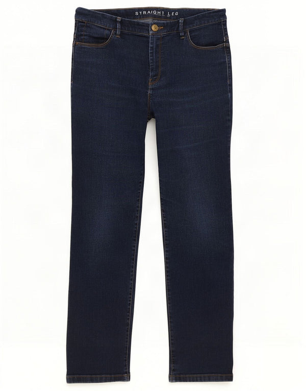 Blugi drepti pentru femei Marks & Spencer UK 14 mare W30 L28 bleumarin bumbac