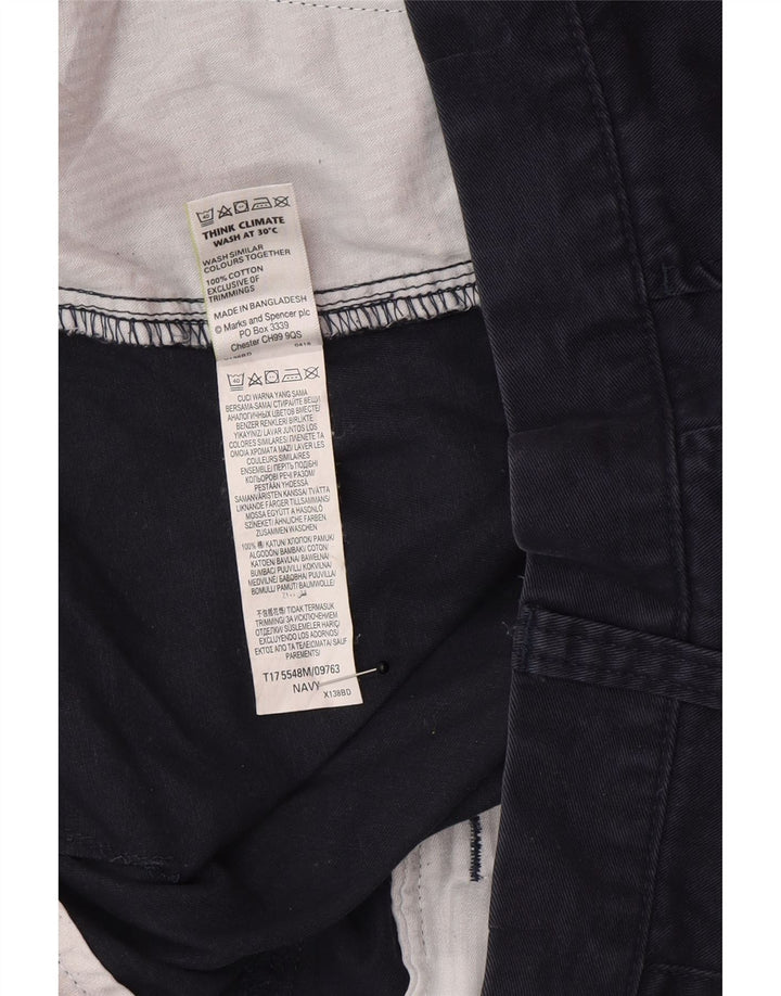 Pantaloni scurți chino pentru bărbați Marks & Spencer W34, mari, albastru, bumbac