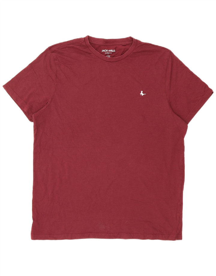 JACK WILLS Tricou cu croiala clasică pentru bărbați Top Large Maroon