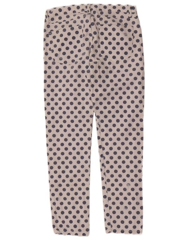 Blugi drepti Trafaluc pentru femei Zara EU 34 2XS W24 L28 alb cu buline