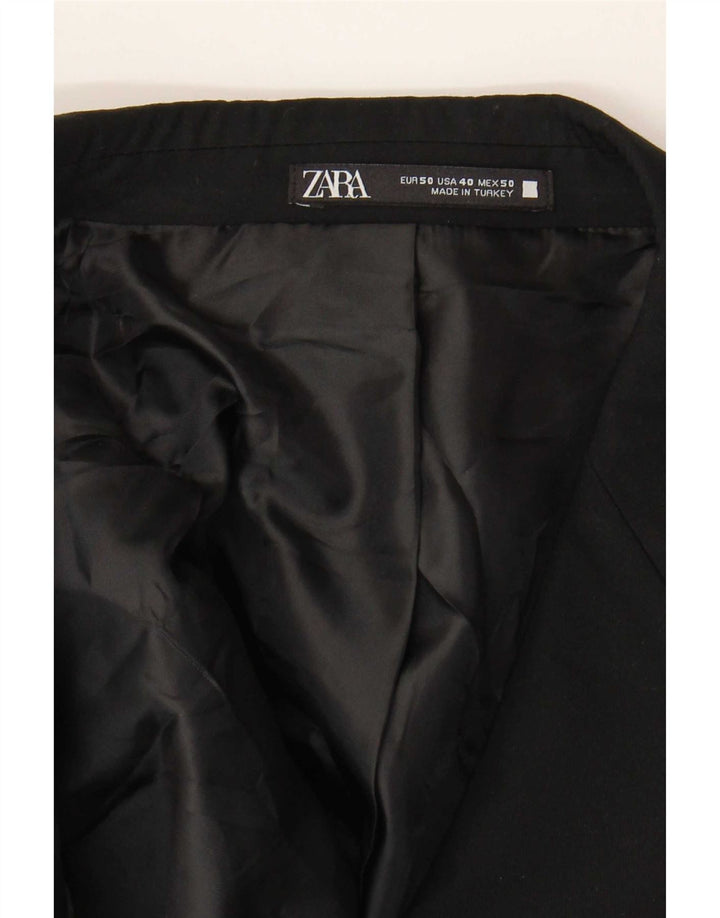 Blazer pentru bărbați Zara cu 2 nasturi EU 50 Medium Negru