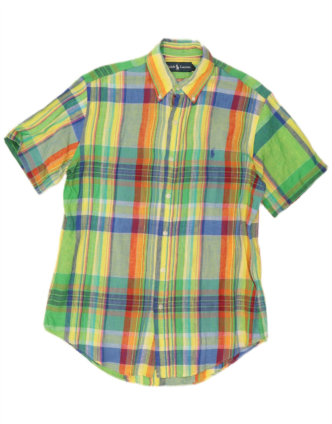 Cămașă pentru bărbați Ralph Lauren cu mânecă scurtă, in carouri, multicoloră, medie