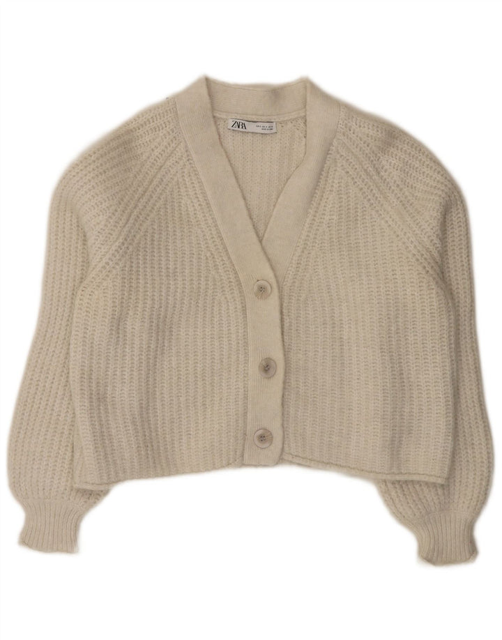 Pulover cardigan supradimensionat pentru femei Zara UK 10 Small White