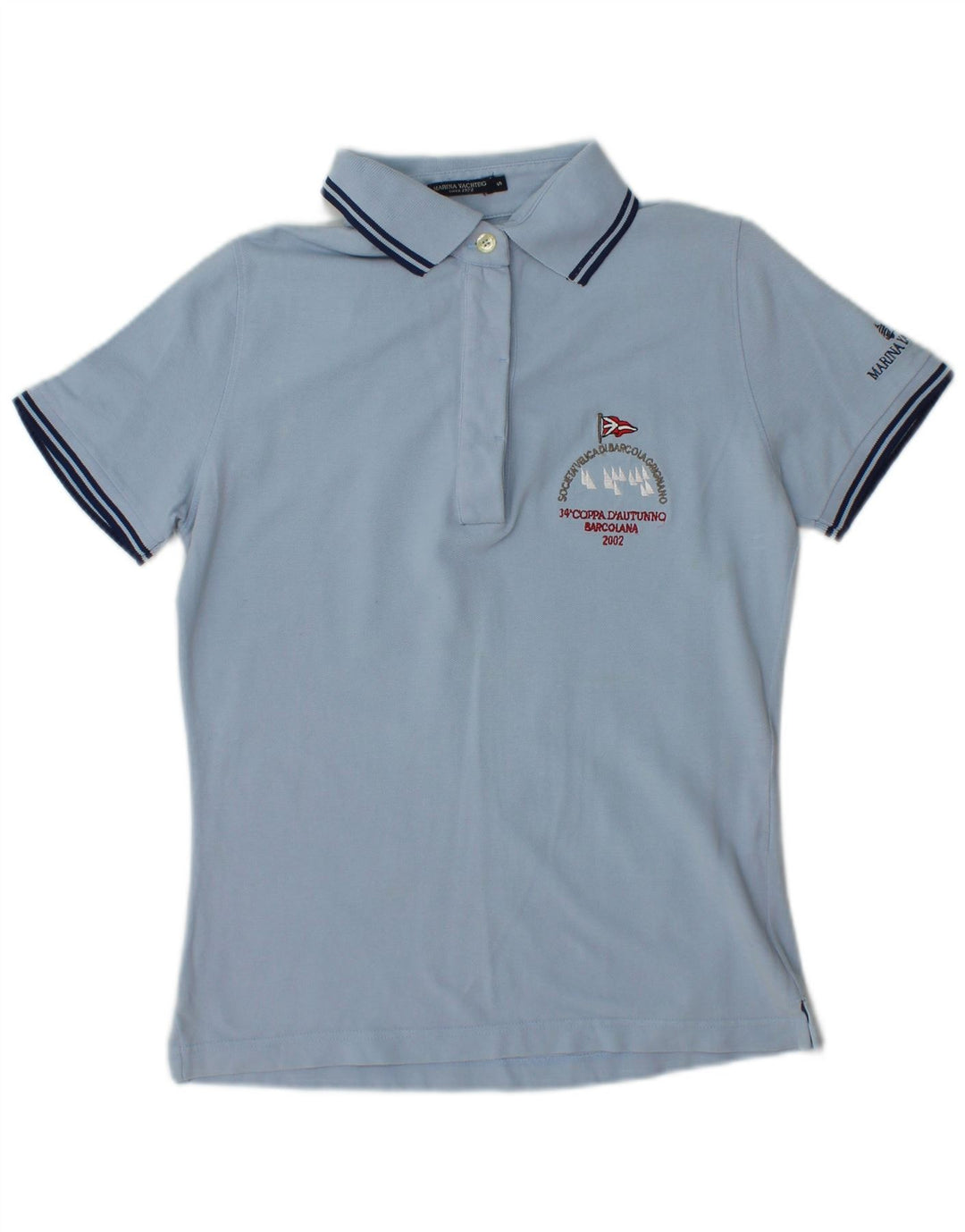 Marina Yachting Tricou polo cu grafic pentru femei UK 10 Bumbac albastru mic