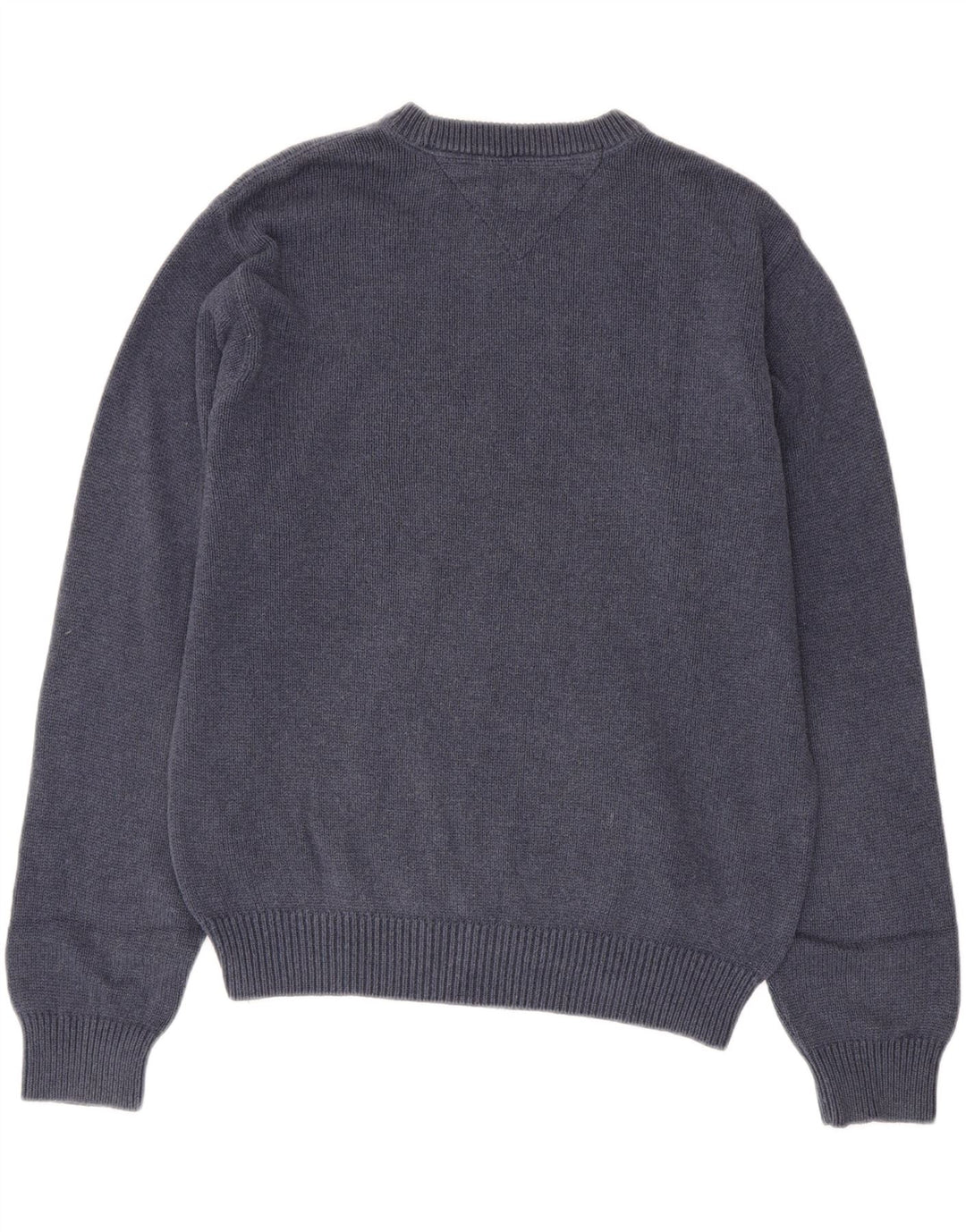 Pulover pentru bărbați TOMMY HILFIGER Pulover cu decolteu mediu, albastru bleumarin, bumbac