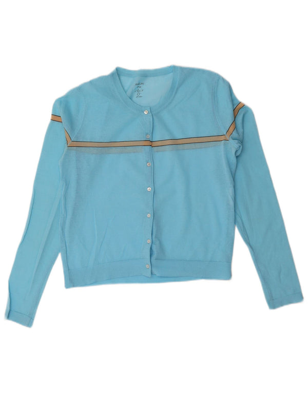 Pulover cardigan crop Marccain pentru femei UK 14 Medium Blue Striped