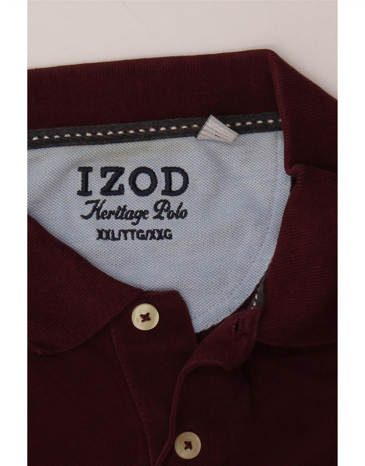 Tricou polo IZOD Herritage Fit pentru bărbați, 2XL, burgundă