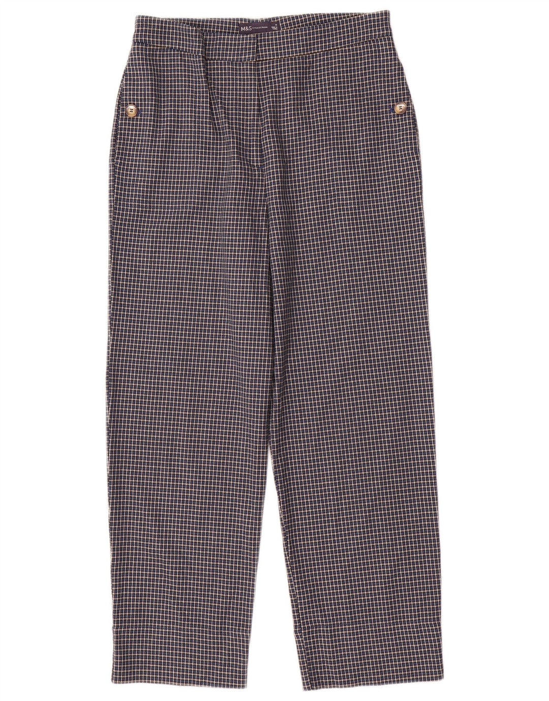 Pantaloni tăiați pentru femei Marks & Spencer UK 10 Small W28 L25 Blue