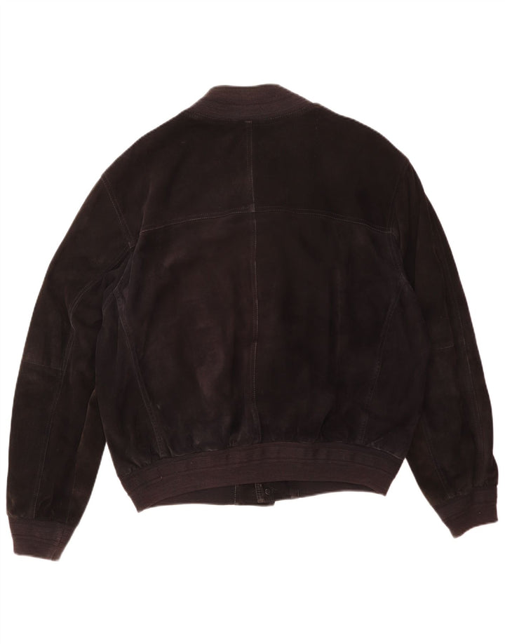 Bomber vintage pentru bărbați din piele intoarsa IT 50 Large Black