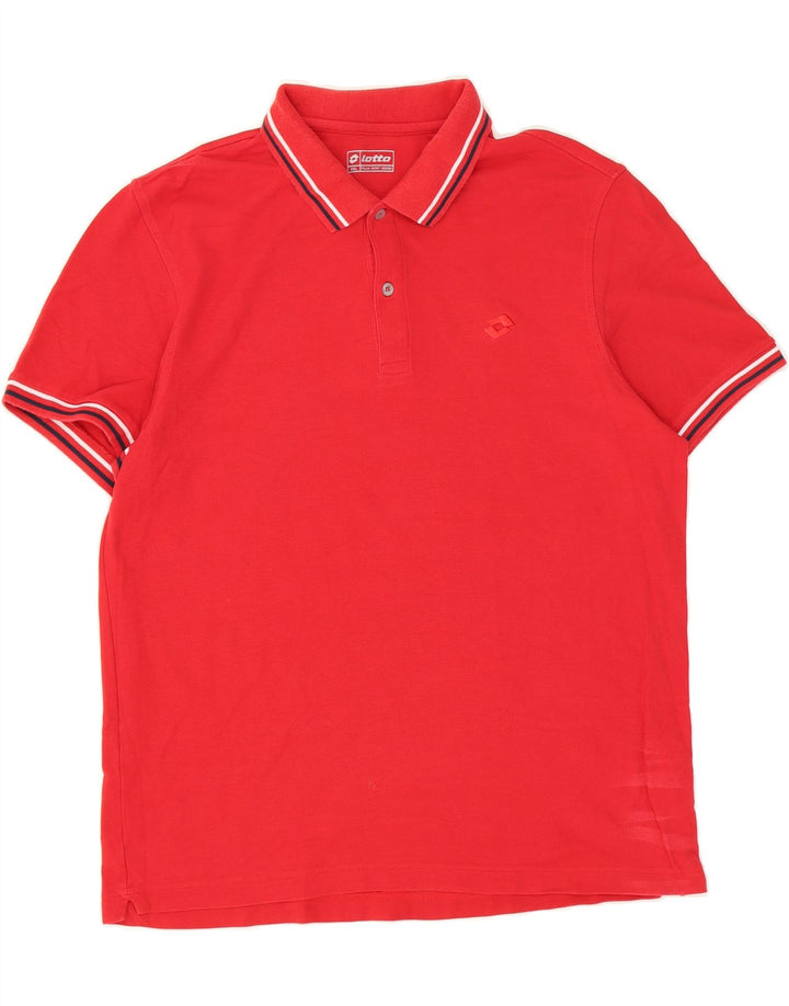 LOTTO Mens Polo Shirt 2XL Red Cotton Vintage Lotto and Second-Hand Lotto from Messina Hembry 