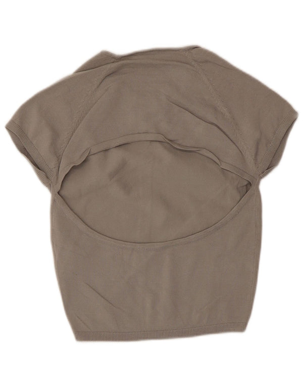 Bluză de top pentru femei Zara UK 14, mare, gri, viscoză