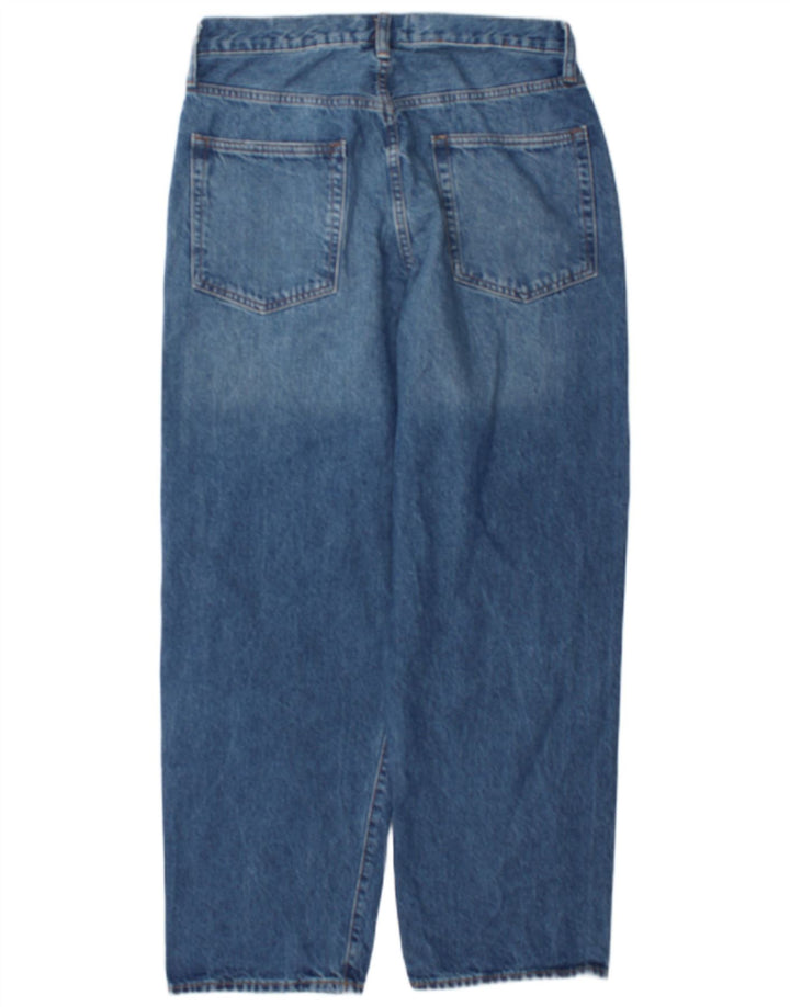 Blugi largi pentru femei Gap W29 L30 bumbac bleumarin