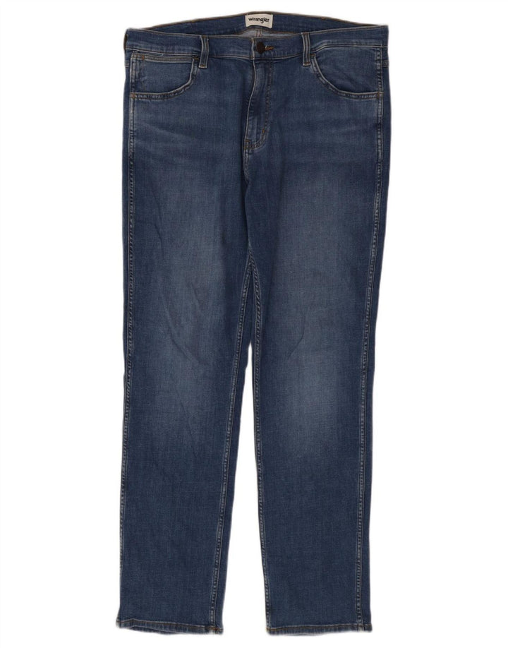 Blugi drepte Wrangler pentru bărbați Greensboro W36 L34 Bumbac albastru