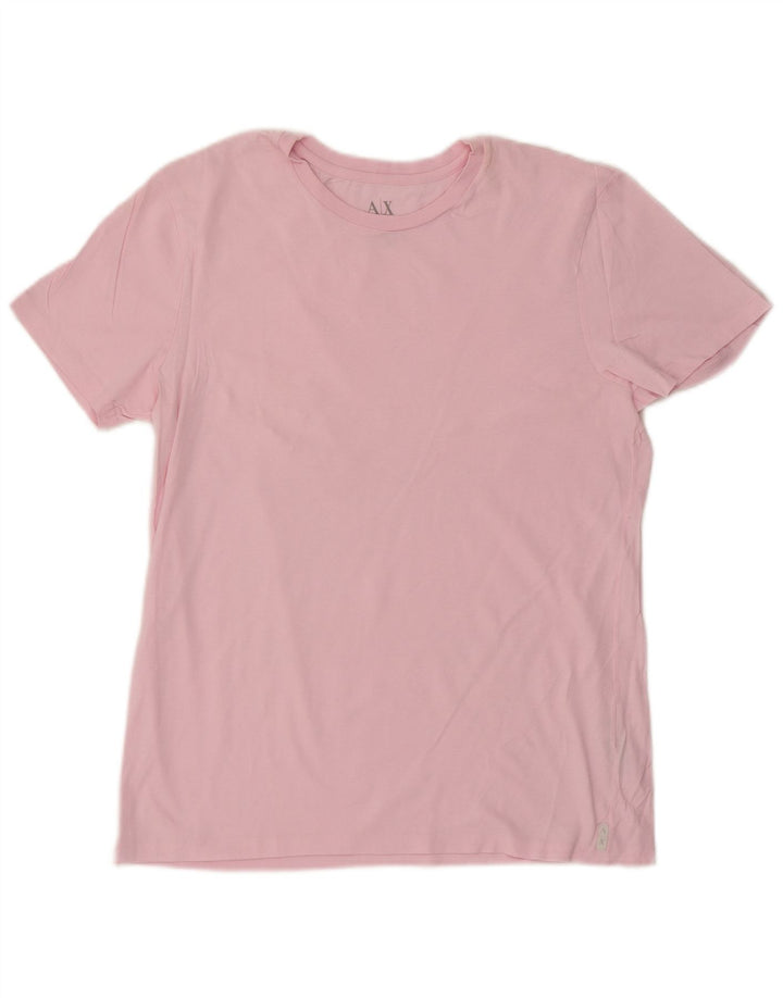 Armani Exchange Tricou Bărbați Top Medium Roz Bumbac