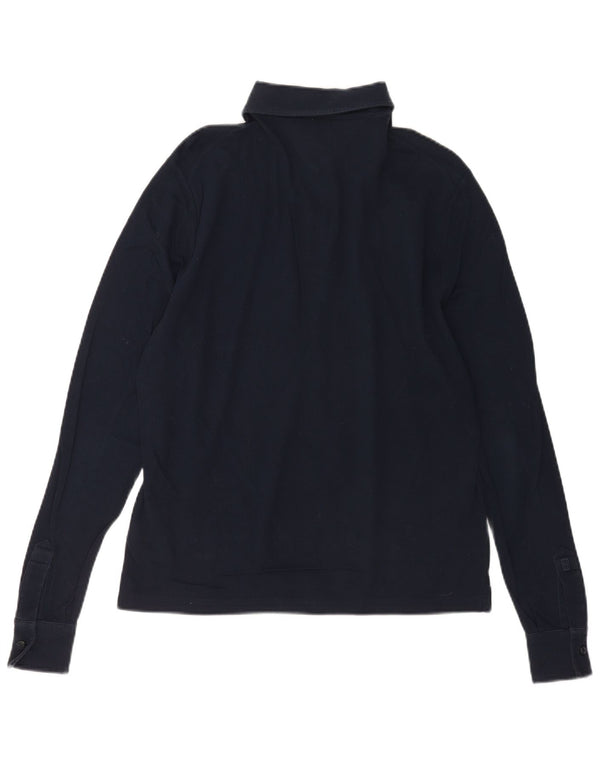 Tricou polo cu mânecă lungă pentru bărbați Tommy Hilfiger, bumbac, albastru bleumarin