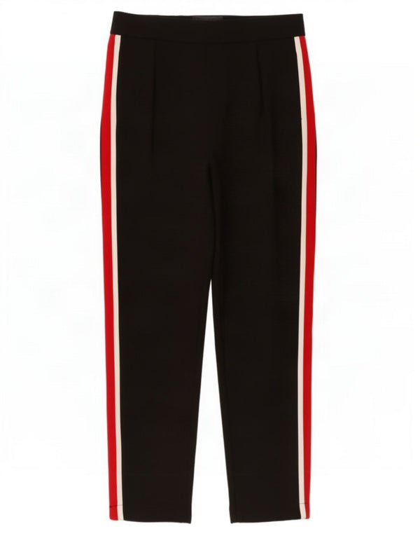 Pantaloni casual drepti pentru femei Zara XS W24 L25 Negri Colorblock