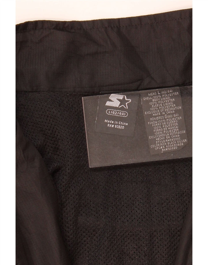 STARTER Mens Tracksuit Top Jacket UK 42/44 Large  Black Colourblock Vintage Starter and Second-Hand Starter from Messina Hembry 