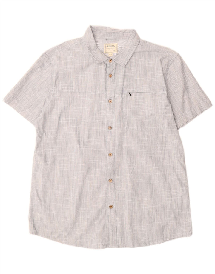 Cămașă cu mânecă scurtă pentru bărbați Mountain Warehouse, bumbac albastru XL