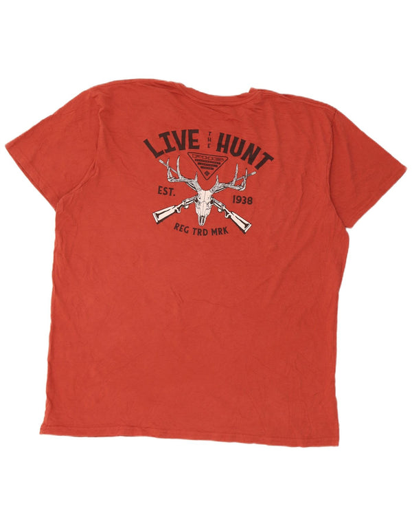Tricou grafic Columbia pentru bărbați Top 2XL bumbac roșu