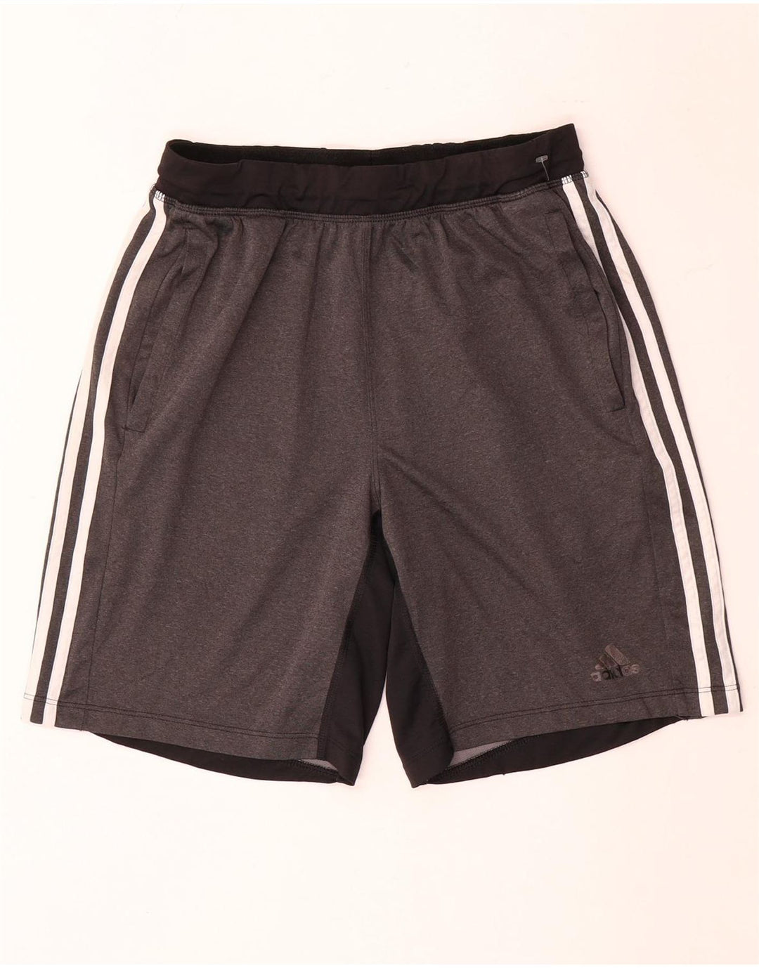 Pantaloni scurți sport pentru bărbați Adidas, gri mediu, poliester color bloc